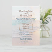 Beach Weddenschap Stamp thuis Kaart (Staand voorkant)