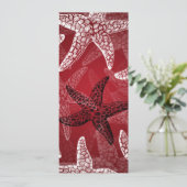 Beach Weddenschap Starfish Red Kaart (Staand voorkant)