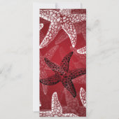 Beach Weddenschap Starfish Red Kaart (Voorkant)