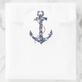 Beach Weddenschap tussen de marine en Coral Ronde Sticker (Tas)