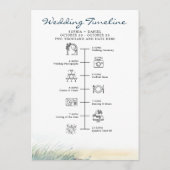 Beach Weddenschap Welkomstprogramma voor reisbriev Programma (Achterkant)