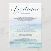 Beach Weddenschap Welkomstprogramma voor reisbriev Programma (Voorkant)