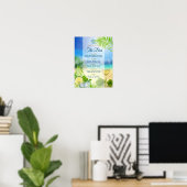 Beach Weddenschap Wine Palm Open Bar Menu Poster (Thuiskantoor)