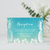 Beach Weddenschappen Reception Waterverf Panappels Kaart (Staand voorkant)