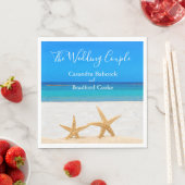 Beach Wedding 2 Starfish in Sand Wedding Servet (Insitu)