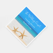 Beach Wedding 2 Starfish in Sand Wedding Servet (Hoek)