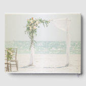 Beach Wedding Arbor Floral Wedding Gastenboek (Achterkant)