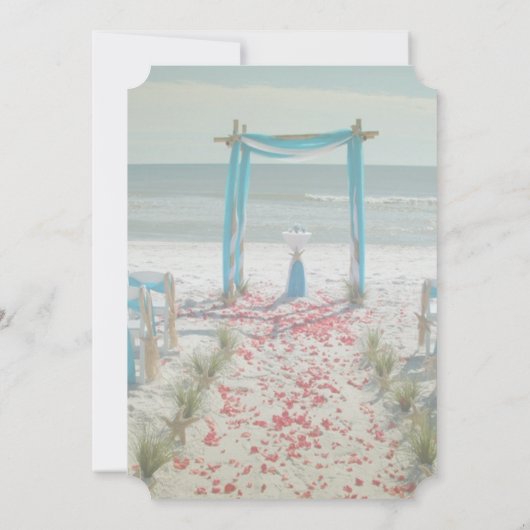 Beach Wedding Arbor Shower Kaart (Achterkant)
