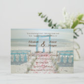 Beach Wedding Arbor Uitnodiging (Staand voorkant)