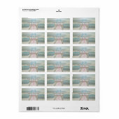 Beach Wedding Arbor Wedding Label (Full Sheet)