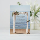 Beach Wedding Arch Floral Reception Kaart (Staand voorkant)
