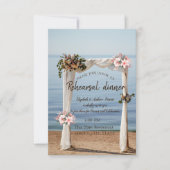 Beach Wedding Arch Floral Rehearsal Dinner Kaart (Voorkant)