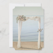 Beach Wedding Arch Floral RSVP Kaart (Achterkant)