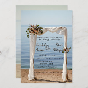 Beach Wedding Arch Floral Wedding Kaart