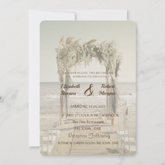 Beach Wedding Arch Kaart (Voorkant)