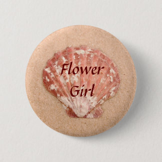 Beach Wedding Bloemenmeisje Button