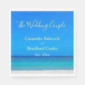 Beach Wedding Blue Ocean Napkins Servet (Voorkant)