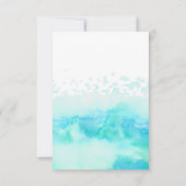 Beach Wedding Blue Waves Meal Choice Carte RSVP (Dos)