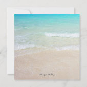 Beach Wedding Breakfast Square Invitaties Kaart (Achterkant)