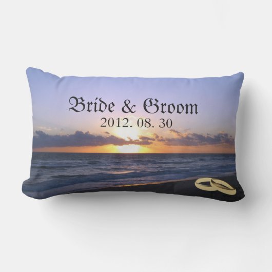 Beach Wedding Bride & Groom Keepomwille Persoonlij Buitenkussen (Voorkant)