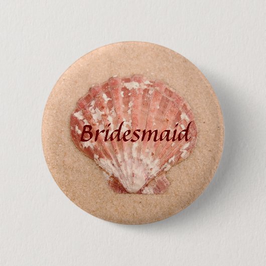 Beach Wedding Bridesmaid Button (Voorkant)