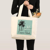 Beach Wedding Canvas tassen Caribbean Palm Trees (Voorkant (product))