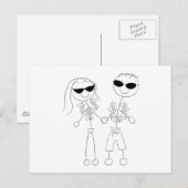 Beach Wedding Couple Briefkaart (Voorkant / Achterkant)