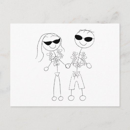 Beach Wedding Couple Briefkaart (Voorkant)