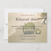 Beach Wedding Couple, Love Rehearsal Dinner Kaart (Voorkant)