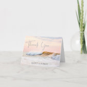 BEACH WEDDING DANK JE KAART | OCEAN SUNSET FOLLOLE (Voorkant)