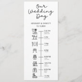Beach Wedding Day Timeline Flat Programma (Voorkant)
