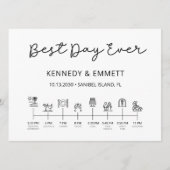 Beach Wedding Day Timeline Programma (Voorkant)