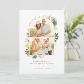 Beach Wedding Enregistrer la Carte Date avec Palm  (Debout devant)