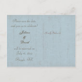 Beach Wedding Enregistrer la date Carte postale (Dos)