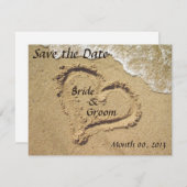 Beach Wedding Enregistrer les invitations Date (Devant / Derrière)