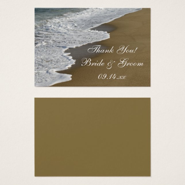 Beach Wedding Favor Tags Visitekaartjes (Voorkant /achterkant)