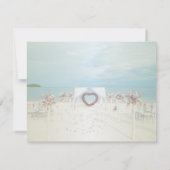 Beach Wedding, Floral Arbor, repetitief diner Kaart (Achterkant)