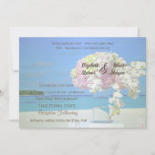Beach Wedding Floral Uitnodiging (Voorkant)