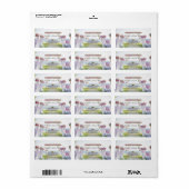 Beach Wedding Floral Wedding Label (Full Sheet)