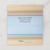 Beach Wedding Folded Place Cards (Buitenkant ongevouwen)