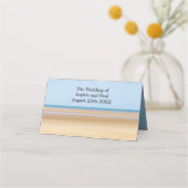 Beach Wedding Folded Place Cards (Achterkant)