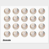 Beach Wedding, Foots Ronde Sticker (Vel)