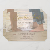 Beach Wedding, Foots Save the Date (Voorkant / Achterkant)