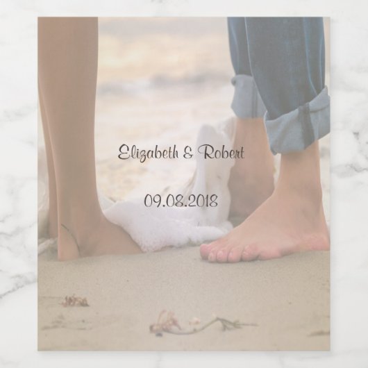 Beach Wedding, Foots Wijn Etiket (Enkel label)
