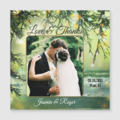 Beach Wedding Foto Dank u Magnetic Kaart (Voorkant)