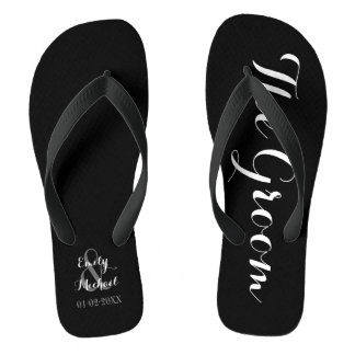 Beach Wedding Groom Teenslippers
