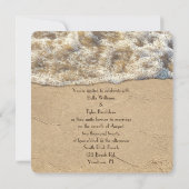 Beach Wedding Hearts Kaart (Achterkant)