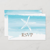 Beach Wedding ı RSVP Card (Voorkant / Achterkant)