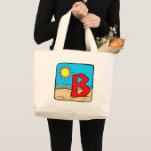 Beach Wedding Ideeën als Letter B Grote Tote Bag (Voorkant (product))