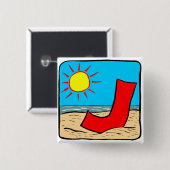 Beach Wedding Ideeën als Letter J Vierkante Button 5,1 Cm (Voorkant /achterkant)